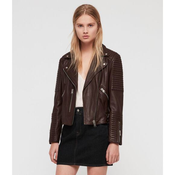 AllSaints Estella Leather Biker Jacket